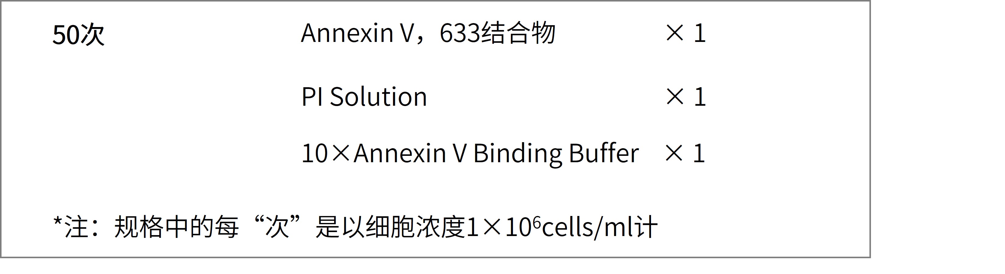 细胞凋亡检测试剂盒——Annexin V, 633 Apoptosis Detection Kit货号：AD11