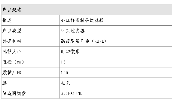 SLGNX13NL-Merck Millipore尼龙膜非灭菌针头式滤器