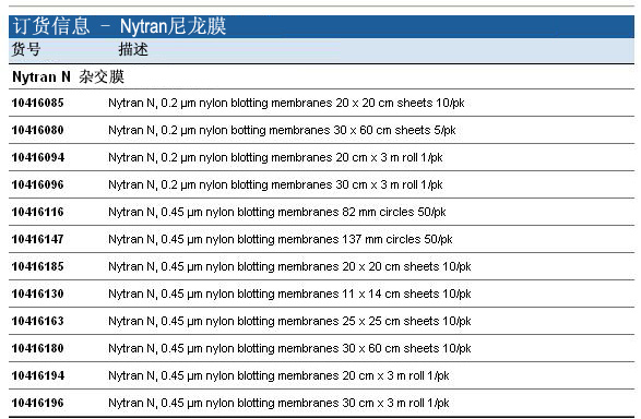 whatman Nytran 尼龙膜7182-004、7182-002