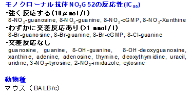 DNAダメージ検出抗体 Anti-Nitroguanosine monoclonal antibody(Clone#NO2G52) 同仁化学研究所